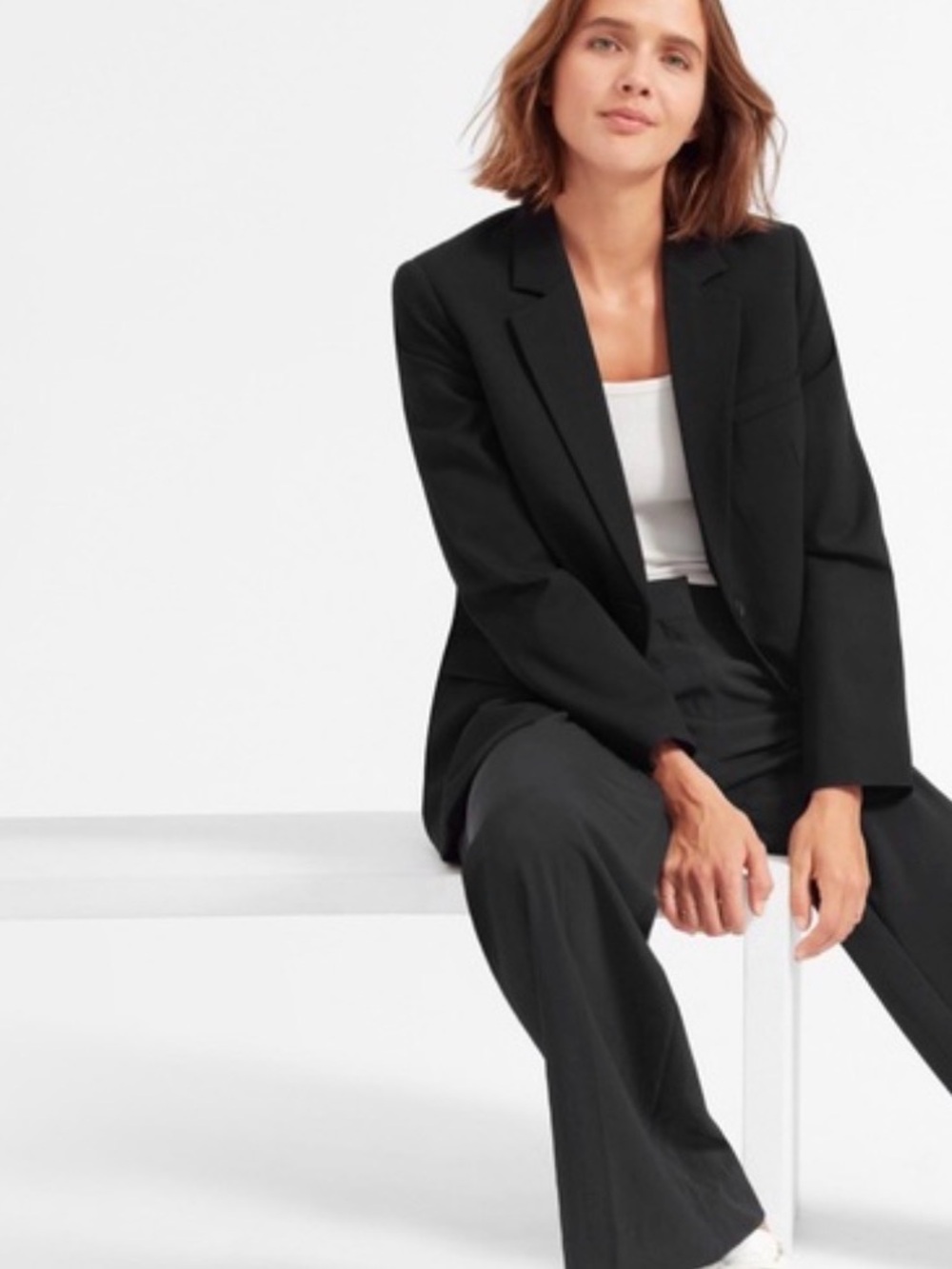 Everlane Black Women's Single-Button Blazer